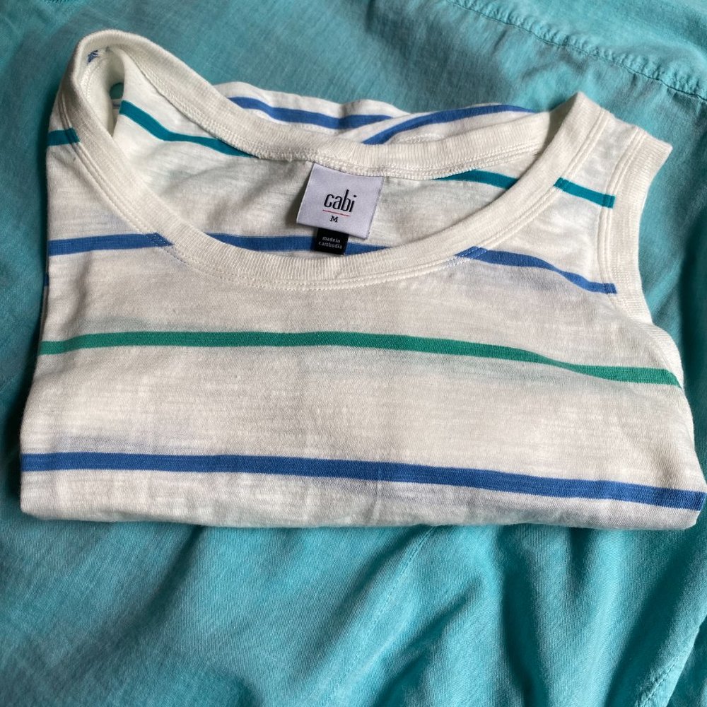 Cabi M Queue Striped Tank